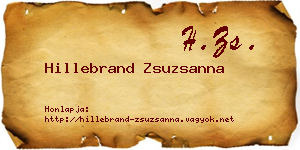 Hillebrand Zsuzsanna névjegykártya